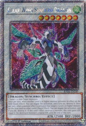 Clear Wing Synchro Dragon - RA04-EN249-PSR - (V.4 - Platinum Secret Rare) 1st Edition