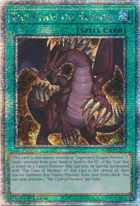 The Claw of Hermos - RA04-EN256-QCR - (V.5 - Quarter Century Secret Rare) 1st Edition
