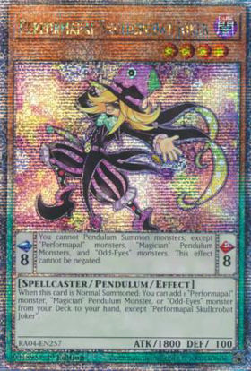 Performapal Skullcrobat Joker - RA04-EN257-QCR - (V.5 - Quarter Century Secret Rare) 1st Edition