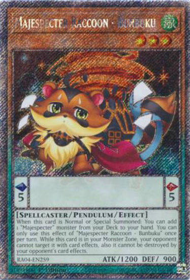 Majespecter Raccoon - Bunbuku - RA04-EN259-PSR - (V.4 - Platinum Secret Rare) 1st Edition