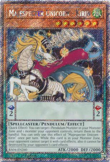 Majespecter Unicorn - Kirin - RA04-EN260-PSR - (V.4 - Platinum Secret Rare) 1st Edition
