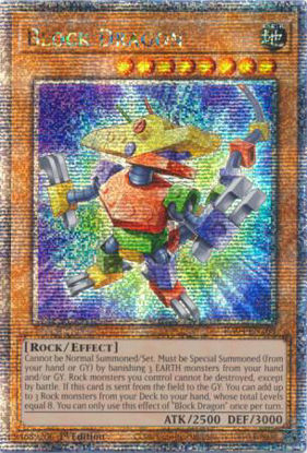 Block Dragon - RA04-EN268-QCR - (V.5 - Quarter Century Secret Rare) 1st Edition