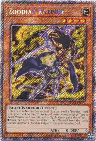 Zoodiac Ratpier - RA04-EN274-PSR - (V.4 - Platinum Secret Rare) 1st Edition