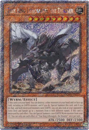 True King Lithosagym, the Disaster - RA04-EN275-PSR - (V.4 - Platinum Secret Rare) 1st Edition