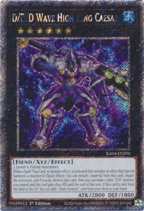 D/D/D Wave High King Caesar - RA04-EN290-PSR - (V.4 - Platinum Secret Rare) 1st Edition