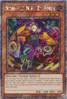 Noh-P.U.N.K. Ze Amin - RA04-EN293-PSR - (V.4 - Platinum Secret Rare) 1st Edition