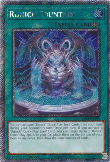 Runick Fountain - RA04-EN296-PSR - (V.4 - Platinum Secret Rare) 1st Edition