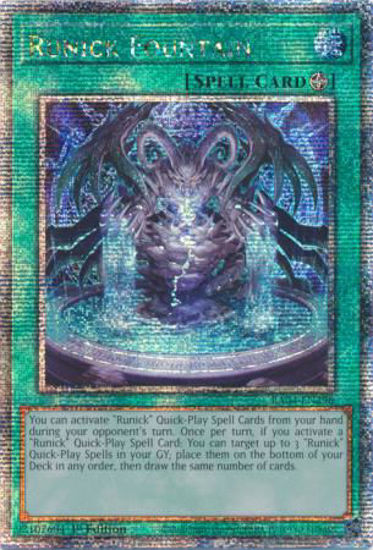 Runick Fountain - RA04-EN296-QCR - (V.5 - Quarter Century Secret Rare) 1st Edition