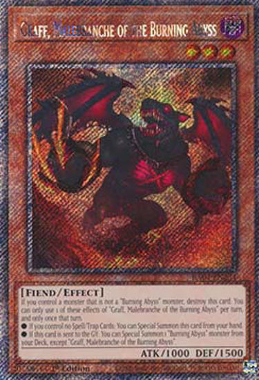 Graff, Malebranche of the Burning Abyss - RA04-EN234-PSR - (V.4 - Platinum Secret Rare) 1st Edition