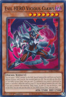 Evil HERO Vicious Claws - ALIN-EN005 - Common 1st Edition