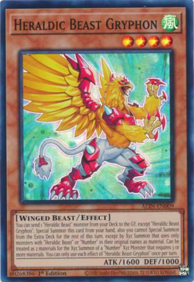 Heraldic Beast Gryphon - ALIN-EN009 - Super Rare 1st Edition