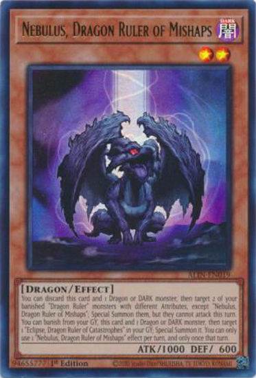 Nebulus, Dragon Ruler of Mishaps - ALIN-EN019 - Ultra Rare 1st Edition