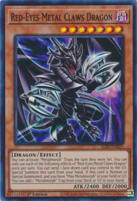Red-Eyes Metal Claws Dragon - ALIN-EN025 - Super Rare 1st Edition
