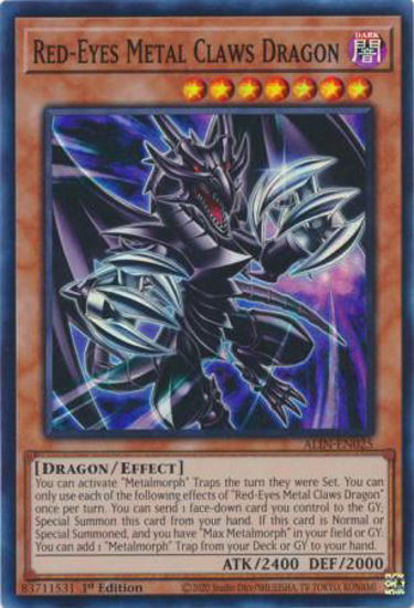 Red-Eyes Metal Claws Dragon - ALIN-EN025 - Super Rare 1st Edition