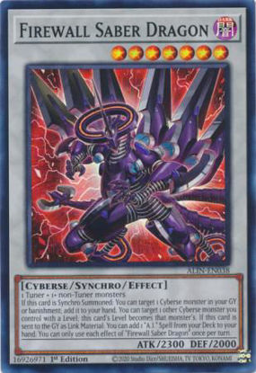 Firewall Saber Dragon - ALIN-EN038 - Super Rare 1st Edition