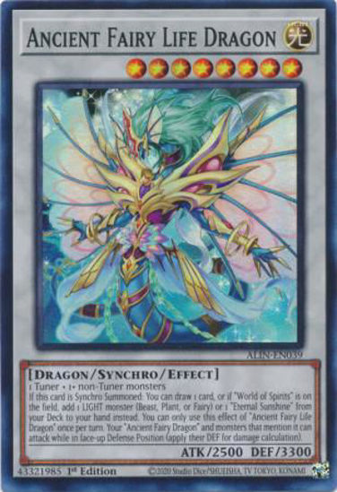 Ancient Fairy Life Dragon - ALIN-EN039 - Super Rare 1st Edition