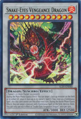 Snake-Eyes Vengeance Dragon - ALIN-EN040 - Ultra Rare 1st Edition