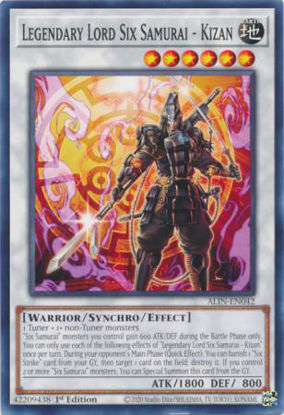 Legendary Lord Six Samurai - Kizan - ALIN-EN042 - Common 1st Edition