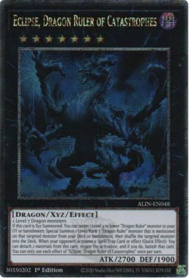 Eclipse, Dragon Ruler of Catastrophes - ALIN-EN048 - Quarter Century Secret Rare 1st Edition