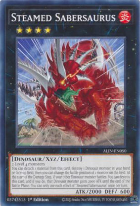 Steamed Sabersaurus - ALIN-EN050 - Common 1st Edition