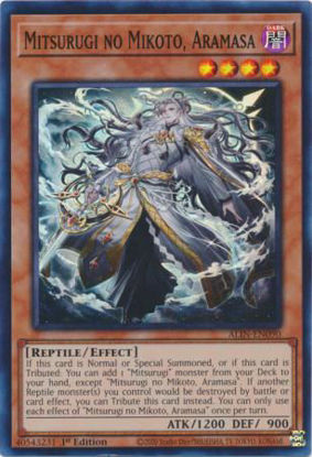 Mitsurugi no Mikoto, Aramasa - ALIN-EN090 - Super Rare 1st Edition