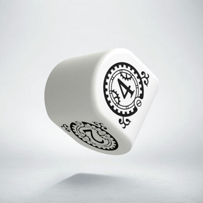 Q-Workshop - D4 Steampunk Clockwork Modern White & Black