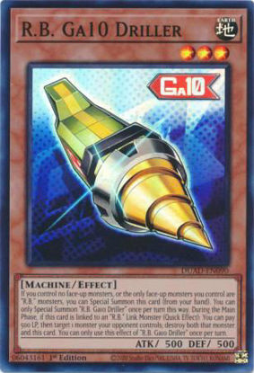 R.B. Ga10 Driller - DUAD-EN090 - Super Rare 1st Edition