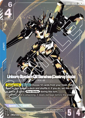 Unicorn Gundam 02 Banshee (Destroy Mode) - GD01-003 - Legendary Rare+