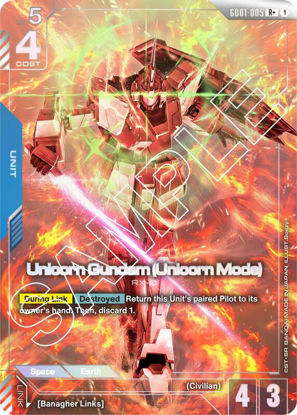 Unicorn Gundam (Unicorn Mode) - GD01-005 - Rare+