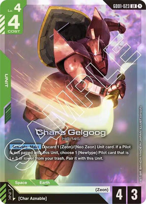 Char's Gelgoog - GD01-023 - Legendary Rare