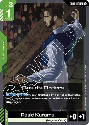Rasid’s Orders - GD01-110 - Common