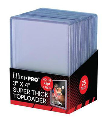Ultra PRO - Toploader - 3" x 4" Super Clear Premium Thick 75PT (25 pieces)