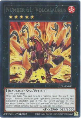 Number 61: Volcasaurus - JUSH-EN043 - Rare 1st Edition
