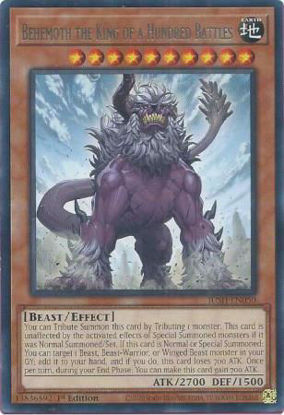 Behemoth the King of a Hundred Battles - JUSH-EN050 - Super Rare 1st Edition
