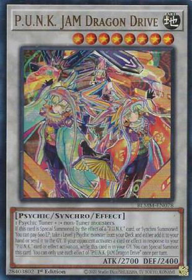 P.U.N.K. JAM Dragon Drive - BLMM-EN078 - Ultra Rare 1st Edition