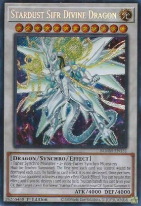 Stardust Sifr Divine Dragon - BLMM-EN151 - Secret Rare 1st Edition