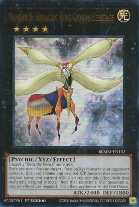 Number 8: Heraldic King Genom-Heritage - BLMM-EN152 - Ultra Rare 1st Edition