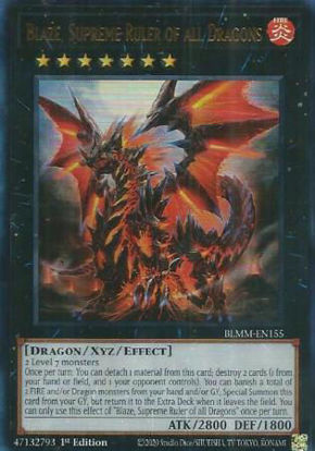 Blaze, Supreme Ruler of all Dragons - BLMM-EN155 - Ultra Rare 1st Edition