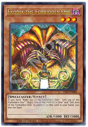 Exodia the Forbidden One - 25LP-EN000-UR - (V.1 - Ultra Rare) 1st Edition