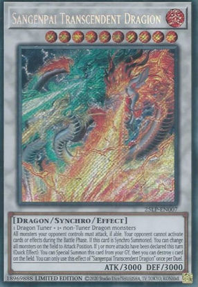 Sangenpai Transcendent Dragion - 25LP-EN007-SCR - (V.1 - Secret Rare) 1st Edition