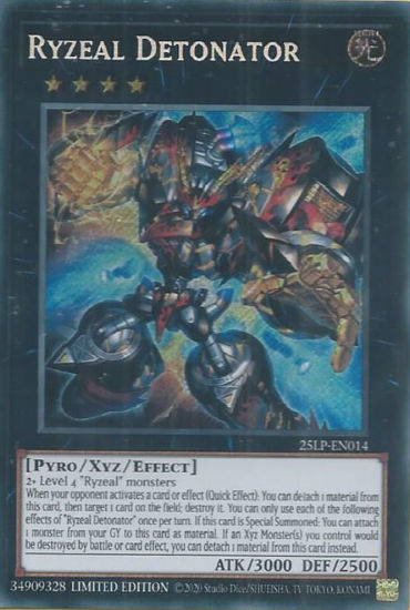 Ryzeal Detonator - 25LP-EN014-SCR - (V.1 - Secret Rare) 1st Edition