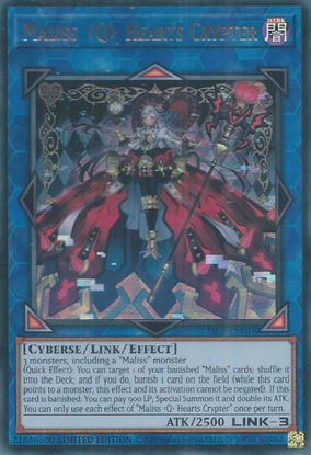 Maliss Q Hearts Crypter - 25LP-EN016-UR - (V.1 - Ultra Rare) 1st Edition