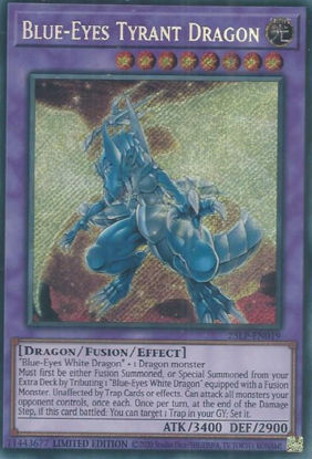 Blue-Eyes Tyrant Dragon - 25LP-EN019-SCR - (V.1 - Secret Rare) 1st Edition