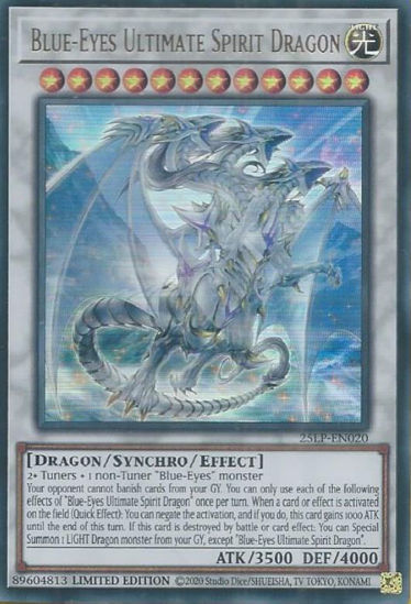 Blue-Eyes Ultimate Spirit Dragon - 25LP-EN020-UR - (V.1 - Ultra Rare) 1st Edition