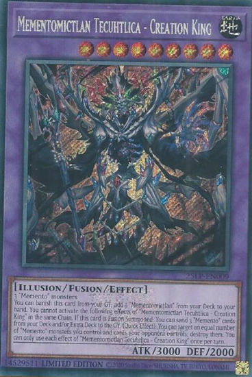 Mementomictlan Tecuhtlica - Creation King - 25LP-EN009-SCR - (V.2 - Secret Rare) 1st Edition