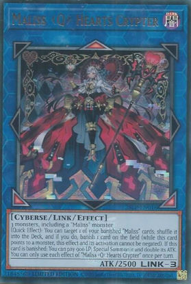 Maliss Q Hearts Crypter - 25LP-EN016-UR - (V.2 - Ultra Rare) 1st Edition