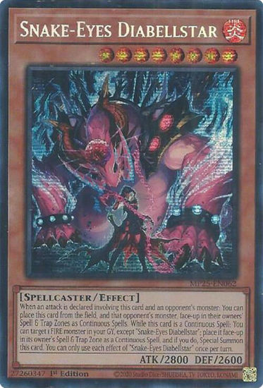 Snake-Eyes Diabellstar - MP25-EN062 - Starlight Rare 1st Edition