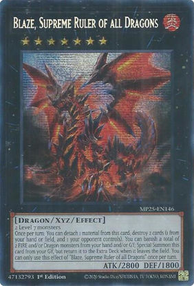 Blaze, Supreme Ruler of all Dragons - MP25-EN146 - Starlight Rare 1st Edition