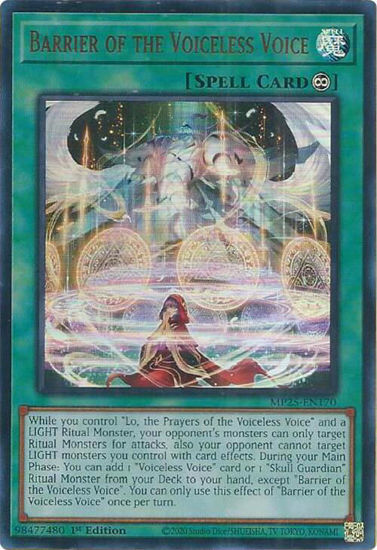 Barrier of the Voiceless Voice - MP25-EN170 - Ultra Rare 1st Edition