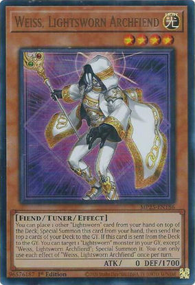Weiss, Lightsworn Archfiend - MP25-EN186 - Ultra Rare 1st Edition